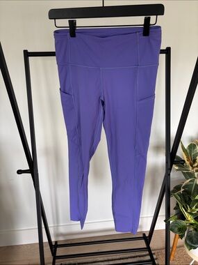 Lululemon Purple Workout Leggings with Side Pockets